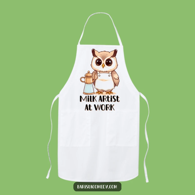 Funny Cute Owl Barista Apron: Cook & Laugh in Style Gift!