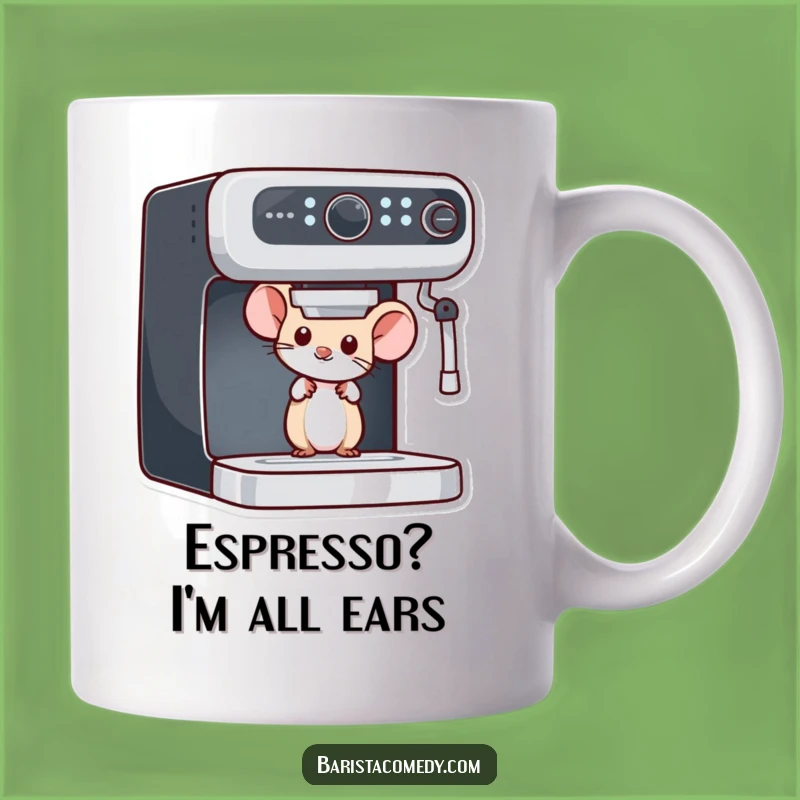 Funny Mouse Peeking Espresso Mug: A Hilarious Coffee Lover Gift for Baristas