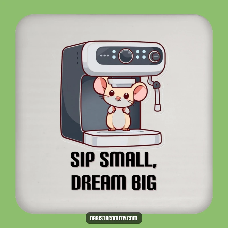 Funny Mouse Peeking Drink Coaster: Protect Your Surfaces with Humorous Coffee Art
