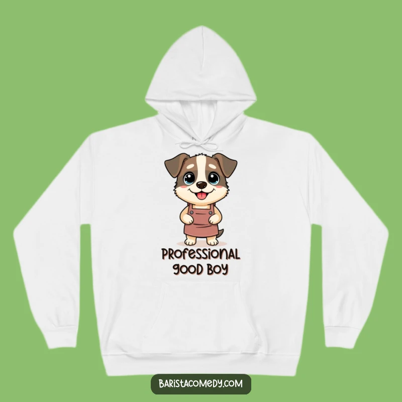 Funny Dog Barista Hoodie: Cozy and Comical Coffee Lover Apparel Gift