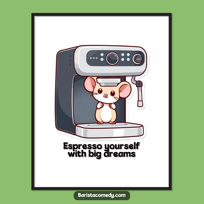 Funny Free Printable Mouse Wall Art - Quirky Barista Downloadable Art
