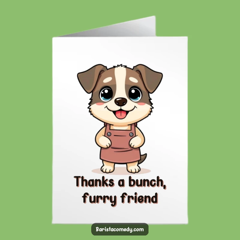 Free Printable Dog Thank You Card - Grateful Barista Downloadable Gift