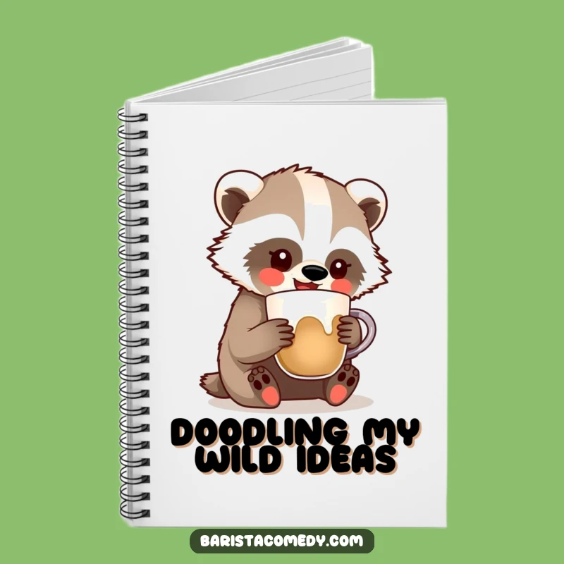 Funny Badger Latte Art Notebook: Jot Down Ideas with This Hilarious Coffee Journal