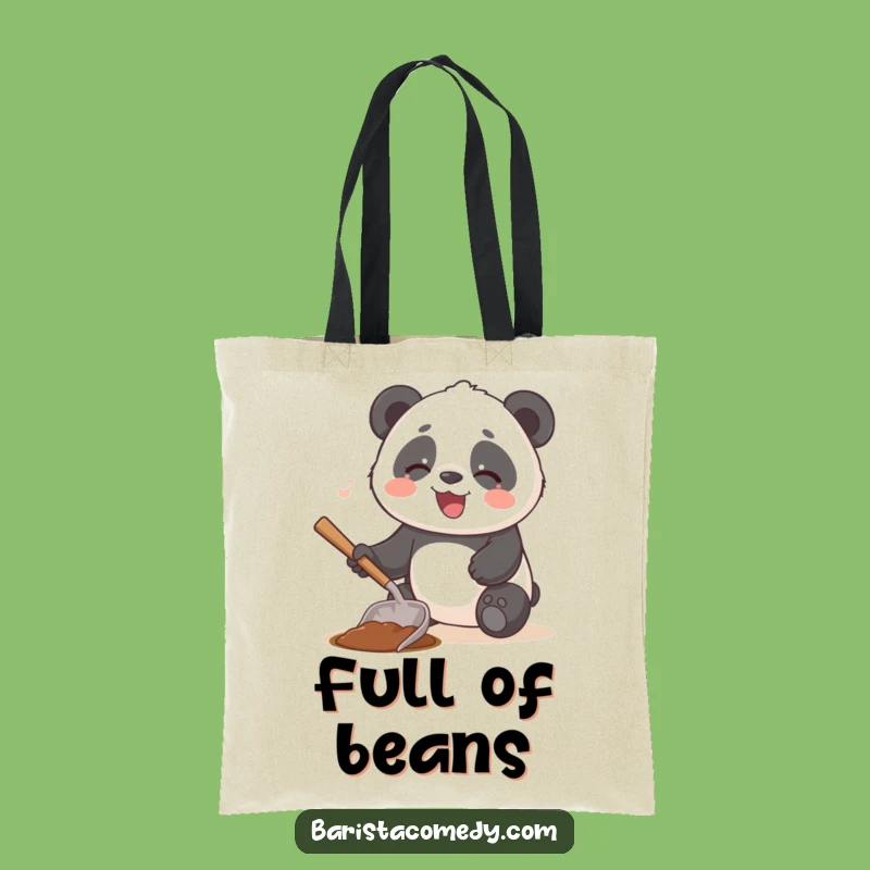 Funny Giggling Panda Tote Bag: Carry Coffee & Smiles!